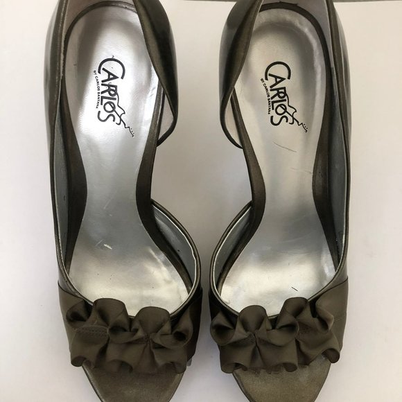 Carlos Santana Open Toe Dress Pumps Size 7 - Picture 4 of 7